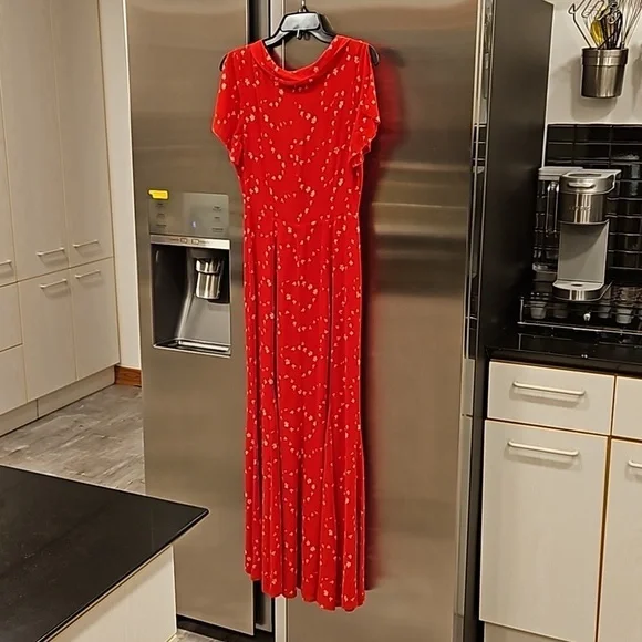 💕REFORMATION💕 Talleen Dress ~ Fresno Red Floral Print 4 NWT